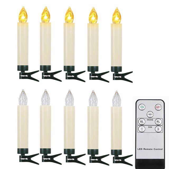 LED Candle Light With Timer Remote And Flickering Flames Battery