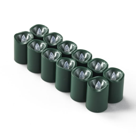 LED Candle Sets 12 Votives - Green