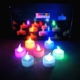 thumbnail image 1 of LED Candles, 12-Pcs Color Changing Tea Lights Candles Battery Operated Bulk, Long-Lasting Flameless Tealight Candles for Halloween Christmas Holiday Decor, 1.5'' D X 1.25'' H, 1 of 9