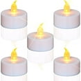 thumbnail image 1 of LED Candles, 24 Pack LED Tealight Candles CR2032 Battery Operated Candles Unscented Flameless Tealight (Warm Yellow,1×24), 1 of 5