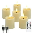 thumbnail image 1 of LED Candles, Flickering Flameless Candles,Rechargeable Candle, Real Wax Candles with Rem ywm58, 1 of 6