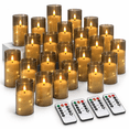 Command Candles LED Candles with Star String Lights, Remote Control, Timer, Grey 24 ...