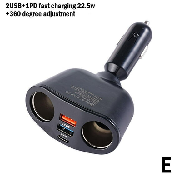 LED Car Cigarette Lighter Adapter Charger 2 Way Dual Plug Socket Splitter N GX G6Q1