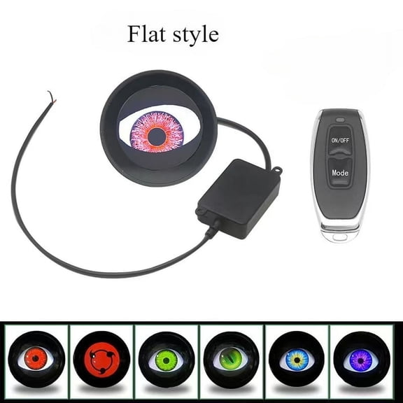 LED Car Dynamic Devil Eyes Lights Remote Control Eyes Headlight Retrofit-