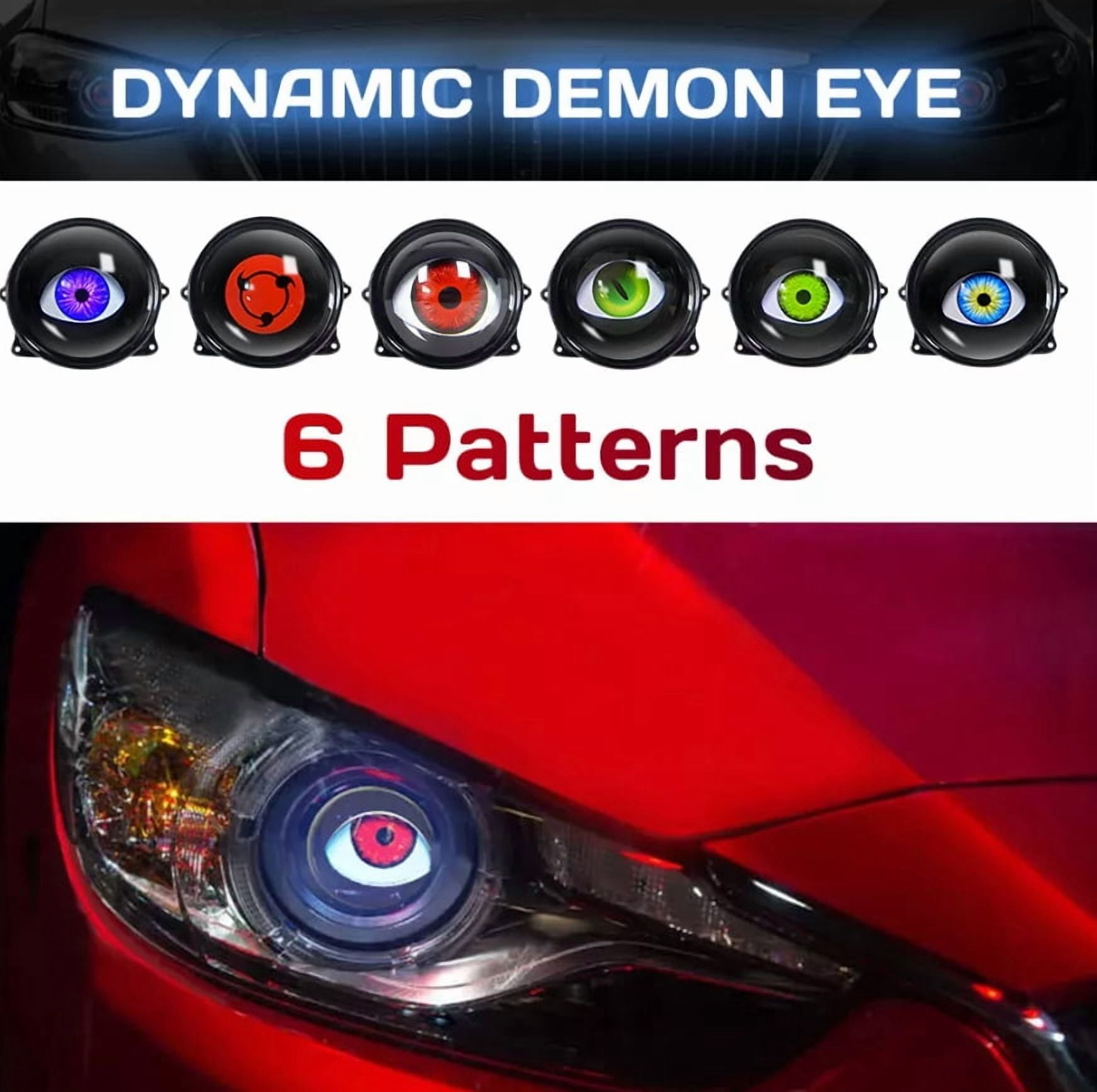 Remote Control Eye LED Car Dynamic Devil Eyes Lights Remote Control Eyes Headlight ...