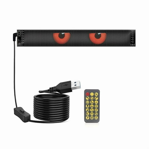 LED Car Flexible Screen USB 5V Matrix Pixel Panel RGB Pattern Graffiti Scrolling Text Animation Display with APP 16x96
