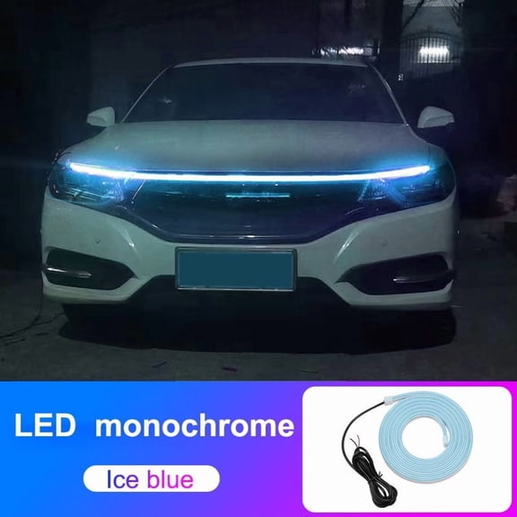 LED Car Hood Light Strip, Automotive Engine Bay Illumination Kit, Peel and Stick Car Maintenance Light, Hood Gap LED for DIY Repairs and Car Shows