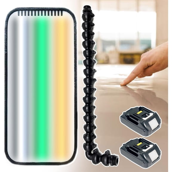 LED Car Paintless Dent Lamp,3 Strips Line Board (9 Color Combination) 4020cm & 45cm Suction Cup Mount,18v Car Dent Lamp Board - Car Dent LED Light with 2PCS Rechargeable Battery