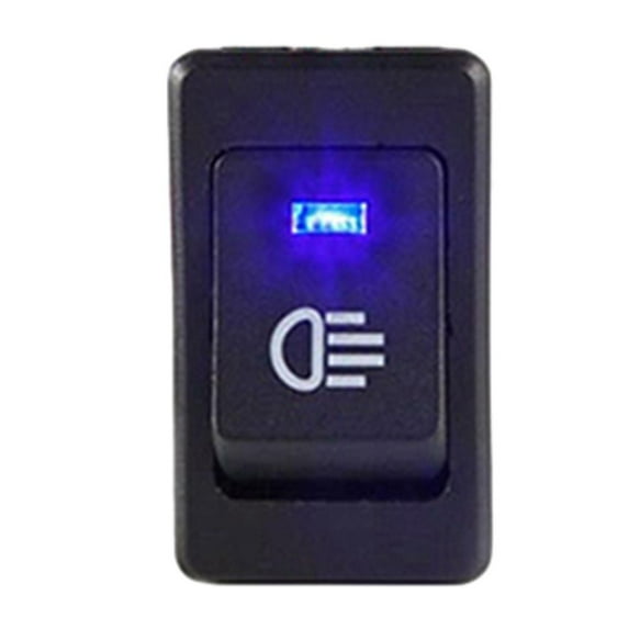 LED Car Replacement Fog Light Toggle Switch DC 12V 35A ON/OFF Switch, ASW-17D, Blue LED Light