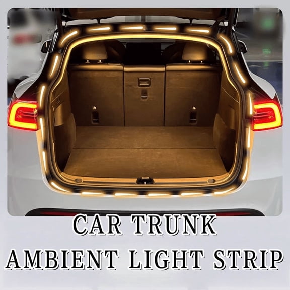 LED Car Trunk Lighting Strip Cigar Magnetic Induction 5m For Tesla Model Y Electric Vehicle Modified Decorative Light