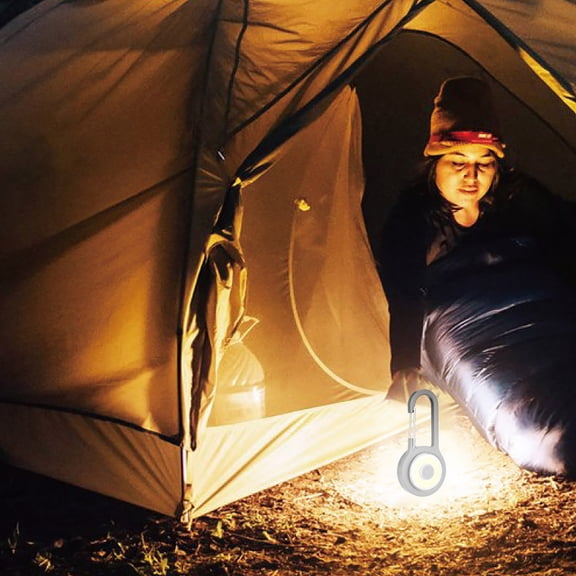 LED Carabiner Light Mini Keychain Flashlight - Portable Clip-On LED Lamp for Backpack, Tent, Outdoor Camping, Pet Collar, Night Walking, 3-Mode Flashing Pendant