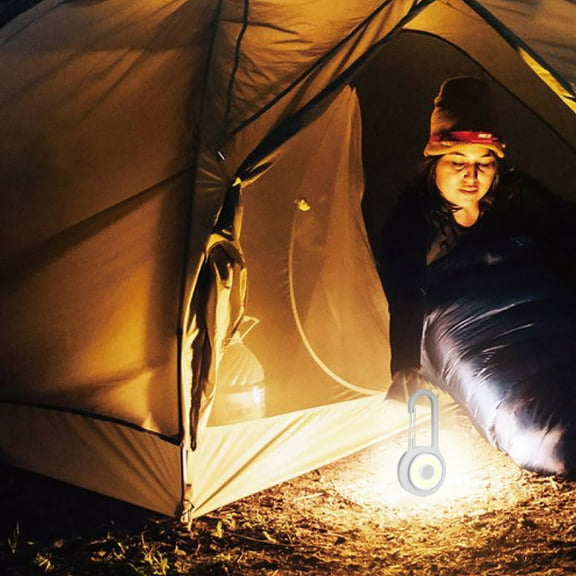 LED Carabiner Light Mini Keychain Flashlight - Portable Clip-On LED Lamp for Backpack, Tent, Outdoor Camping, Pet Collar, Night Walking, 3-Mode Flashing Pendant