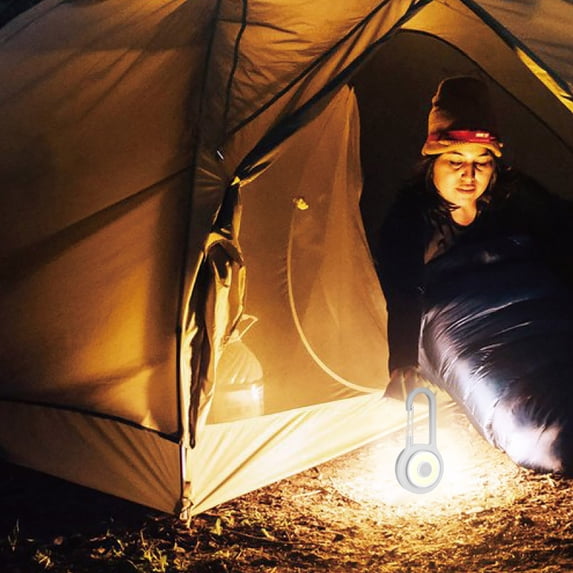LED Carabiner Light Mini Keychain Flashlight - Portable Clip-On LED Lamp for Backpack, Tent, Outdoor Camping, Pet Collar, Night Walking, 3-Mode Flashing Pendant