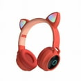 thumbnail image 1 of LED Cat Ear Headphones Noise Cancelling Bluetooth 5.0 Adults and Kids Headset Support TF Card FM Radio With Mic Wireless+Wired, 1 of 20