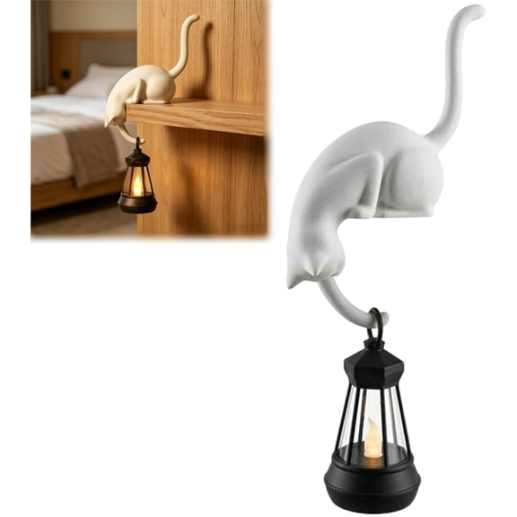 LED Cat Night Light, Retro Hanging, Shelf Decor