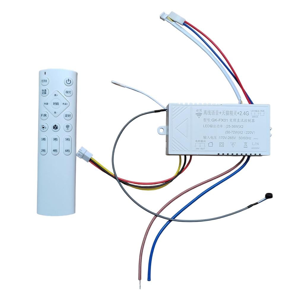 LED Ceiling Fan Remote Control 6-Speed Dimming Variable Frequency DC ...