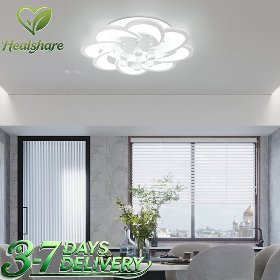 LED Ceiling Light, 52cm 6000K Ceiling Lights for Living Room, Cold White Durable Ceiling Lamp with Metal Frame, 110V Super Bright Ceiling Lamp, Anti-glare Flicker Free for Bedroom Office