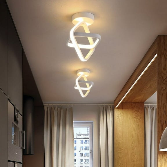 LED Ceiling Light Fixtures Modern Flush Mount Light 3D Square Ceiling Lamp White,(Warm White)