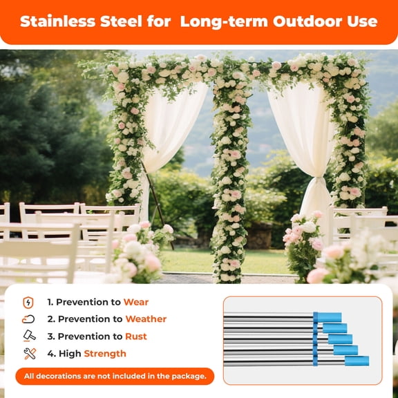 10x20ft Backdrop Stand Pipe Kit Background Support Curtain Stand & Steel Base