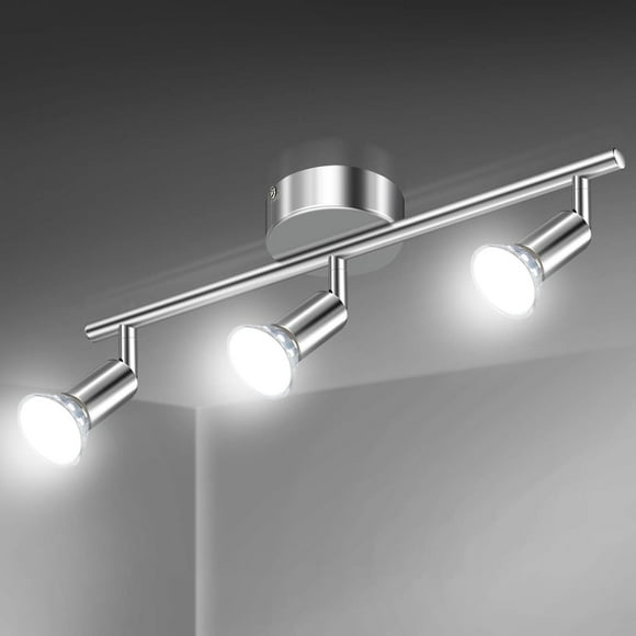 LED Ceiling Light Rotatable , 3 Way Adjustable Modern Ceiling Spotlights(White Chrome) for Kitchen, Living Room, Bedroom,Bulb not included