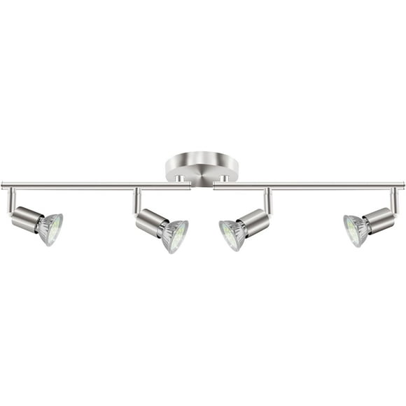 LED Ceiling Light Rotatable,4 Way LED Ceiling Spotlight,Modern LED Ceiling Spotlight Bar Rotatable,Indoor Ceiling Lighting for Kitchen,Living Room,Bedroom,GU10 Bulbs Base(Bulb Not Included)