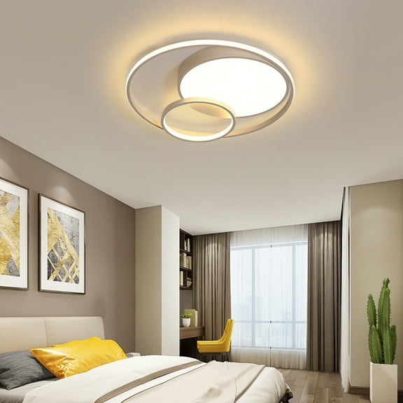LED Ceiling Light with acrylic lampshade Modern Round Circle Chandelier Lamp Fixture for Kitchen Bedroom Living Room Dining Room Lobby Hallway Libraries Church