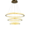 thumbnail image 1 of Bethel International LED Chandelier Sand Gold Metal & Acrylic, 1 of 5