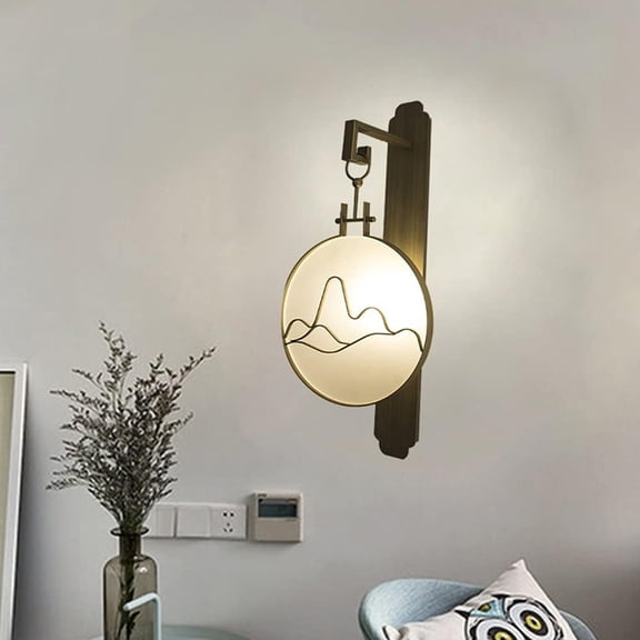 LED Chinese Style Solid Wood Wall Lamp Acrylic Lampshade Classical Wall Light Living Room Tea Restaurant Decorative Wall Corridor Lights