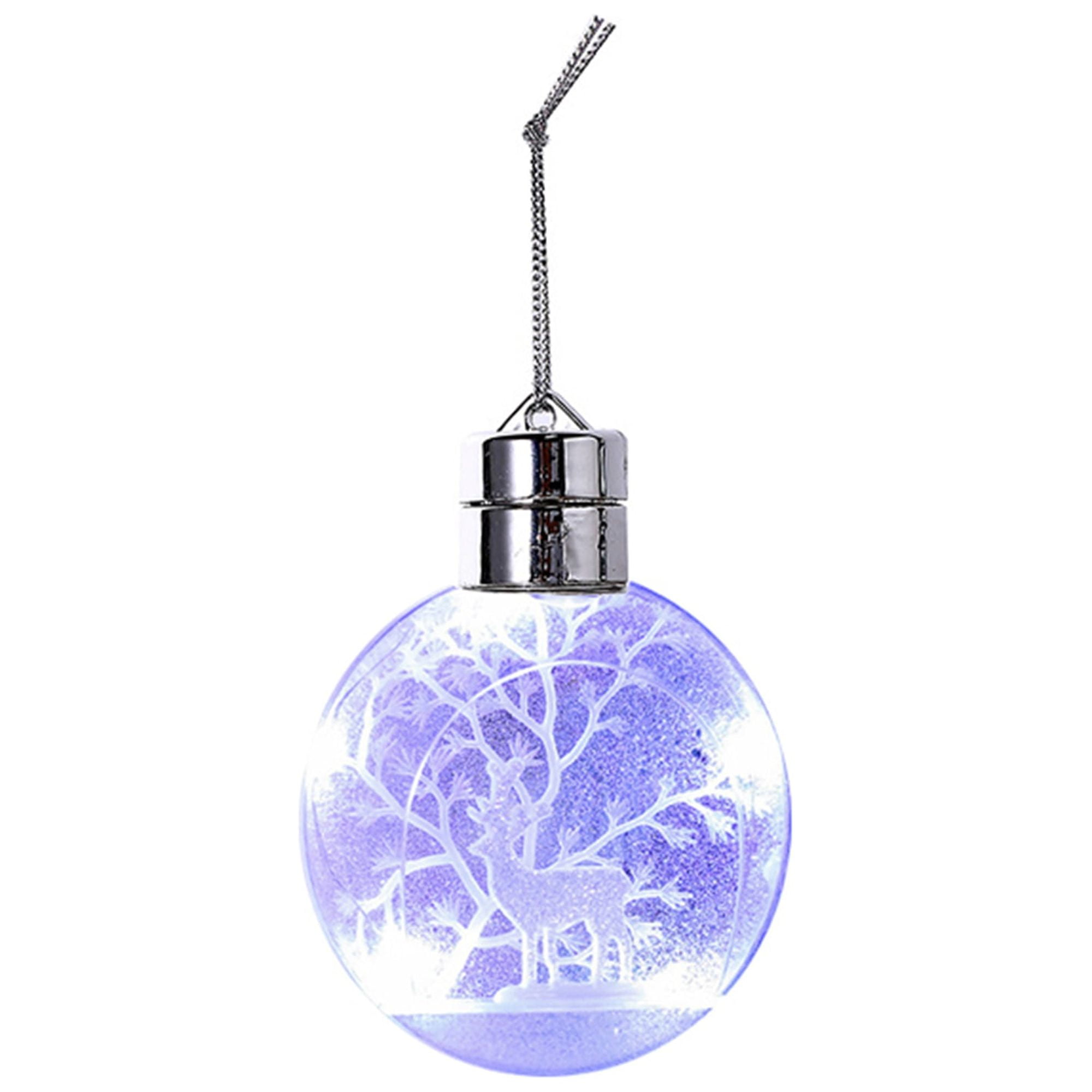 Augper Christmas Ball Ornament, Lighted Hanging Plastic Ball