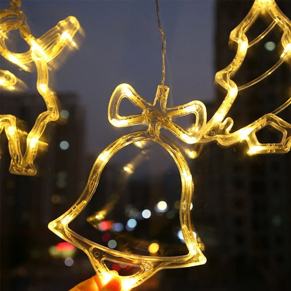 LED Christmas Decoration Light Window Suction Cup Lights Holiday Decor for Christmas 8 Shapes to Choose