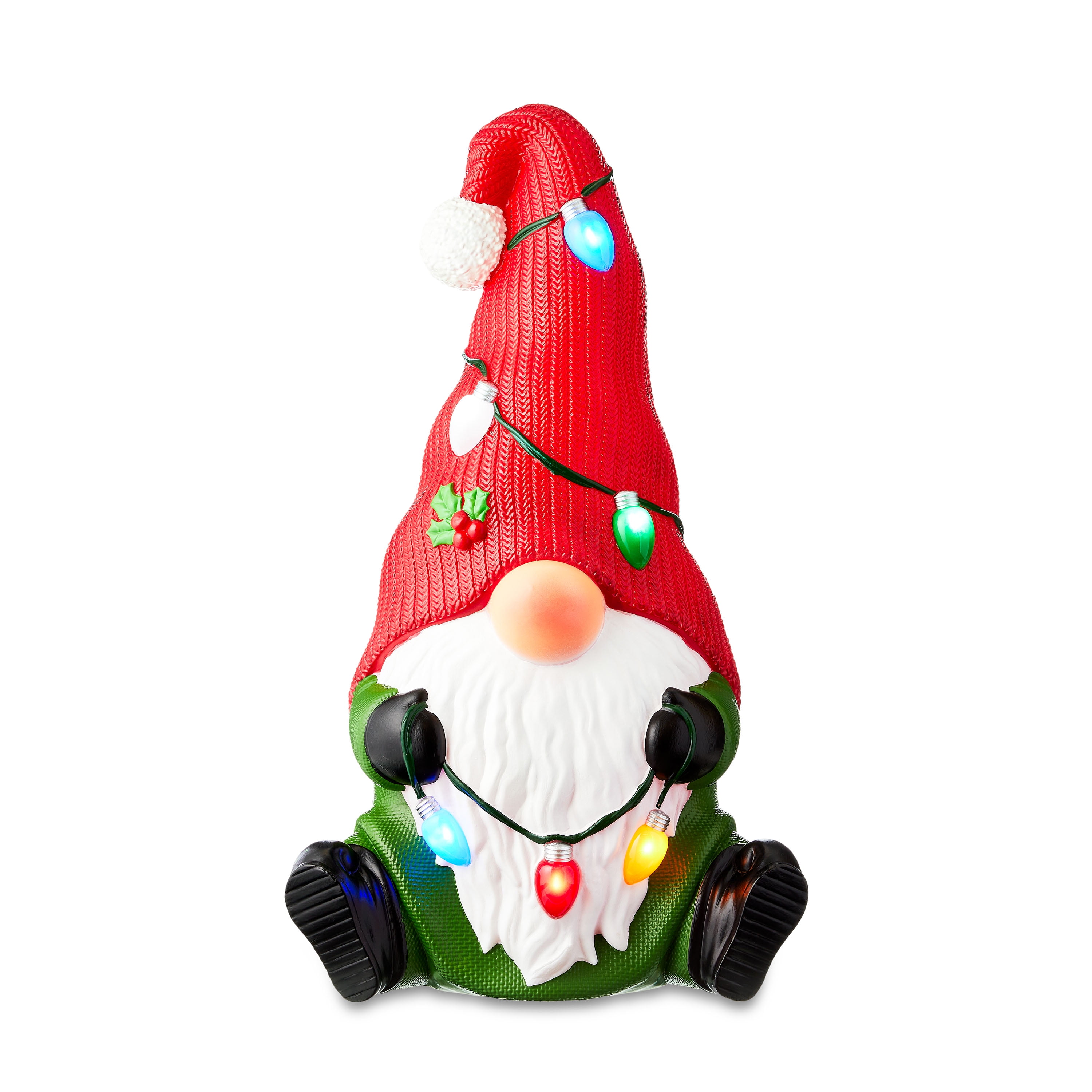 LED Christmas Gnome Blow Mold Decoration, 30 in, by Holiday Time