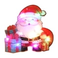 thumbnail image 1 of LED Christmas Hanging Pendant – Light-Up KT Board Ornament with Reindeer, Santa, Snowman & Wreath Designs – Battery Powered Holiday Decoration for Tree, Window & Home, 1 of 5
