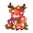 thumbnail image 1 of LED Christmas Hanging Pendant – Light-Up KT Board Ornament with Reindeer, Santa, Snowman & Wreath Designs – Battery Powered Holiday Decoration for Tree, Window & Home, 1 of 5