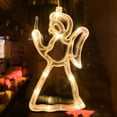 thumbnail image 1 of LED Christmas Hanging Window Light with Suction Cup Battery Operated Christmas Lights Indoor Outdoor Xmas Tree Fireplace Home Party Decoration (Angel Shape), 1 of 6
