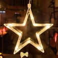 thumbnail image 1 of LED Christmas Hanging Window Light with Suction Cup Battery Operated Christmas Lights Indoor Outdoor Xmas Tree Fireplace Home Party Decoration (Star), 1 of 6