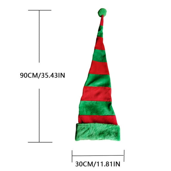 LED Christmas Hat with Red and Green, Light Up Long Tail Holiday Hat for Adults and Teens, Party Costume Accessory for Christmas Celebration, Festive Dress Up and Gift Exchange,multicolor