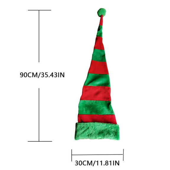 LED Christmas Hat with Red and Green, Light Up Long Tail Holiday Hat for Adults and Teens, Party Costume Accessory for Christmas Celebration, Festive Dress Up and Gift Exchange,multicolor