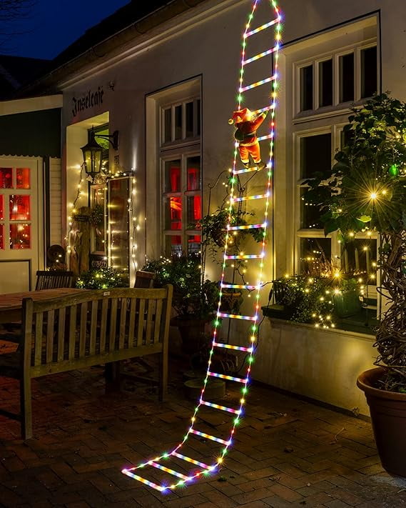LED Christmas Light Christmas Decorative Ladder Lights with Santa