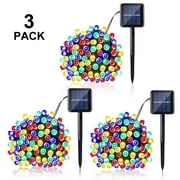 Christmas solar lights 39ft 100 LED Waterproof Outdoor Decoration Lighting for Patio,Lawn,Garden,Holiday,Christmas,Halloween Decorations (Multi-color)
