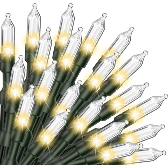 LED Christmas Lights for Indoor, 39 FT 100 LED Christmas Tree Lights w/Remote,USB Powerd,Plug Adapter Included, Warm White Mini String Light for Garland Wreath Home Holiday Party Decorations