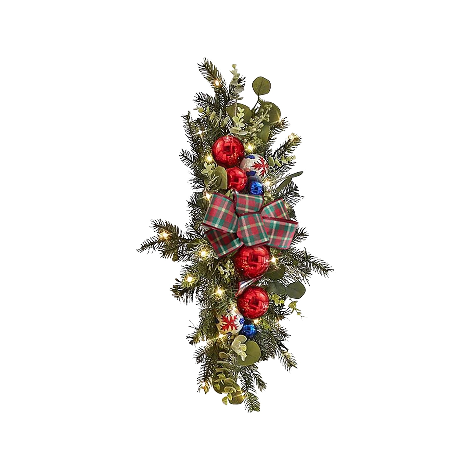 LED Christmas Staircase Garland Cordless PreLighted Staircase