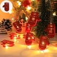 thumbnail image 1 of LED Christmas String Lights with Iron Santa Snowman Figures, Indoor Outdoor Decorative Lights for Tree and Party, Festive Ambiance Lighting(C), 1 of 6