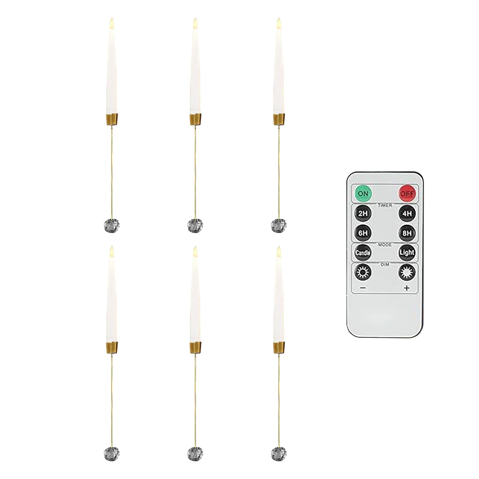 LED Christmas Tree Candles with Remote Timer - 6-12 Pack Flameless Flickering Candles with Ball for Xmas Decor, Wedding & Indoor Holiday Lighting