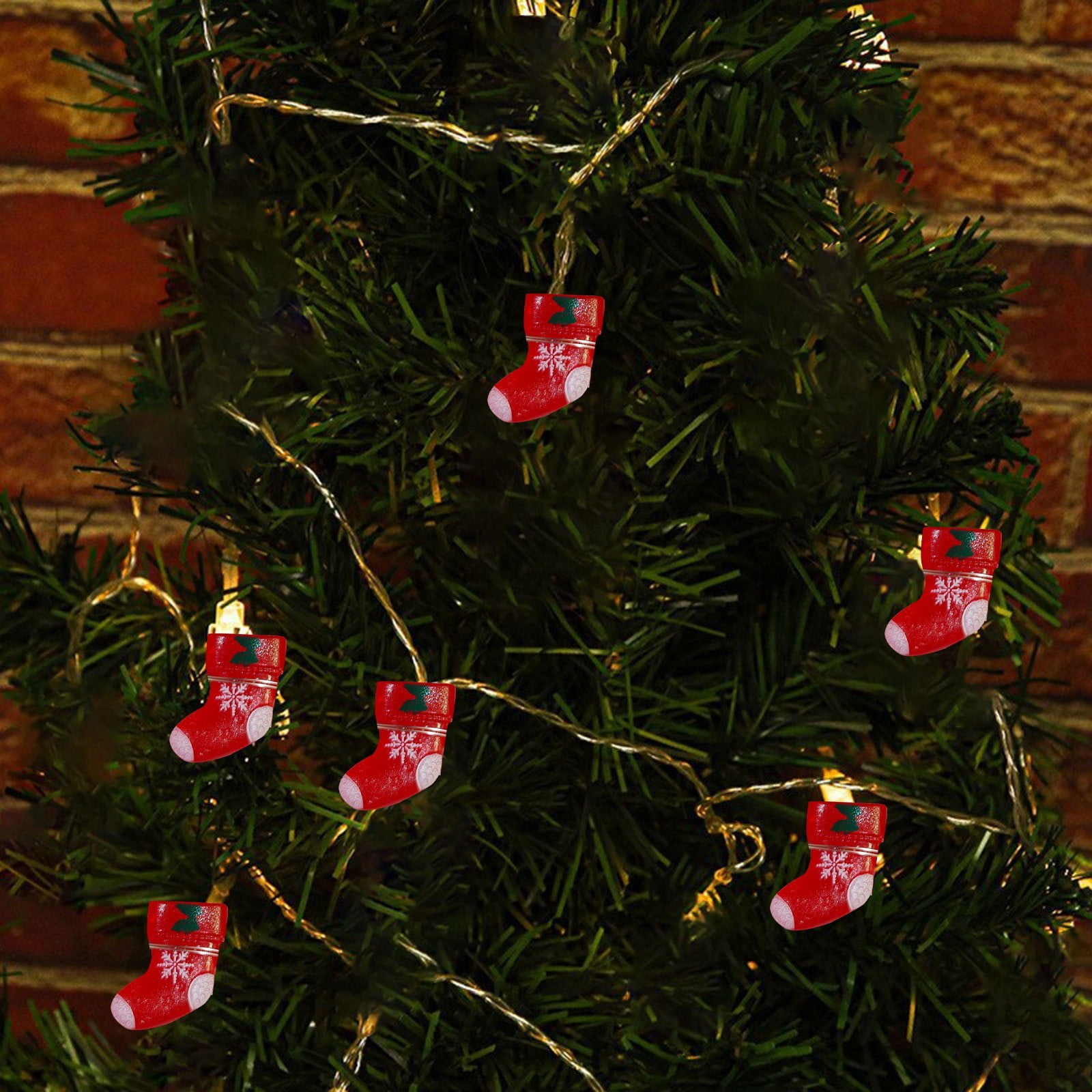 LED Christmas Tree Light String Santa Cane Snowman Holiday Battery Box