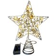 thumbnail image 1 of LED Christmas Tree Star Topper, Beaded Tree Topper Seasonal Decor for Holiday Winter Party, 1 of 8