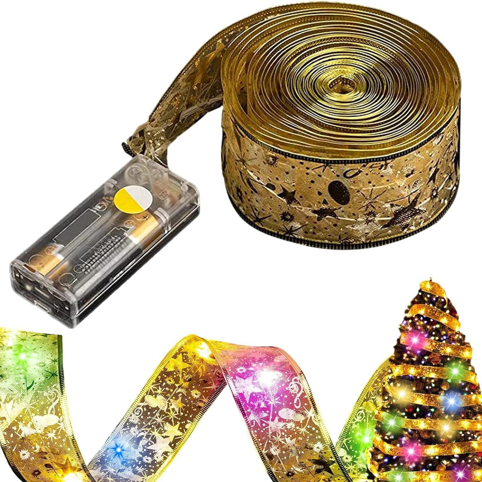 LED Christmas Tree String Lights with Remote Control Super Bright ...