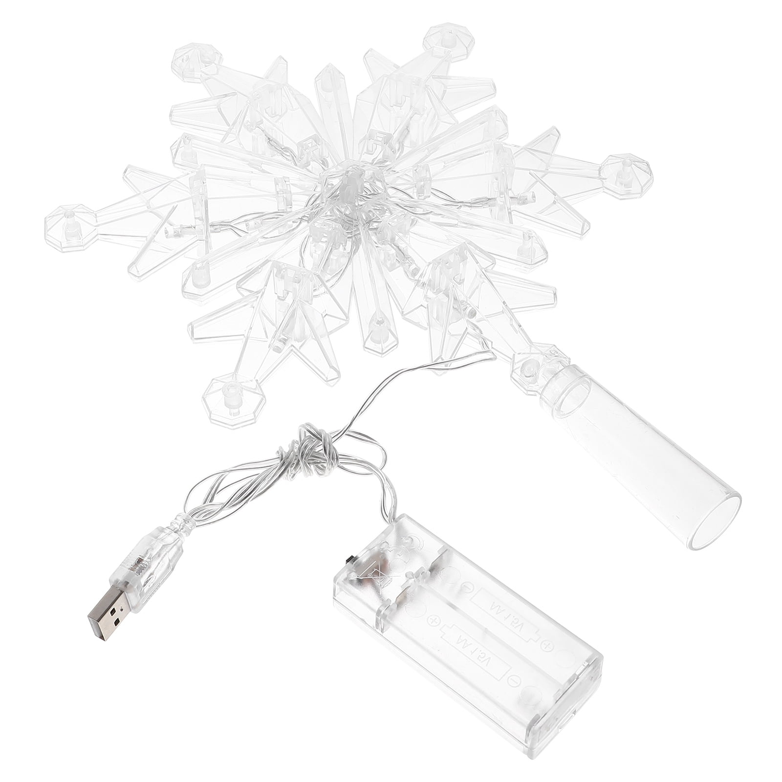 Topper Lighting MERRYHAPY Silver LED Treetop, Plastic Material, Adds Festive Atmosphere ...
