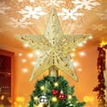 thumbnail image 1 of LED Christmas Tree Topper Star Projector Light with 6 Patterns, Star Tree Topper Projection Lamp for Christmas Tree Decoration, Festive Holiday Tree Decor Light, 1 of 6
