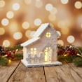 thumbnail image 1 of LED Christmas Village Houses, Winter Village Decor, Desktop Display, Battery Powered Lights, Festive Home Decoration, 1 of 8
