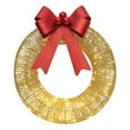thumbnail image 1 of LED Christmas Wreath with Warm Lights Battery Operated Glowing Hanging Wreath for Front Door Wall Indoor Outdoor Holiday Xmas Decorations Home Festive Decor, 1 of 5